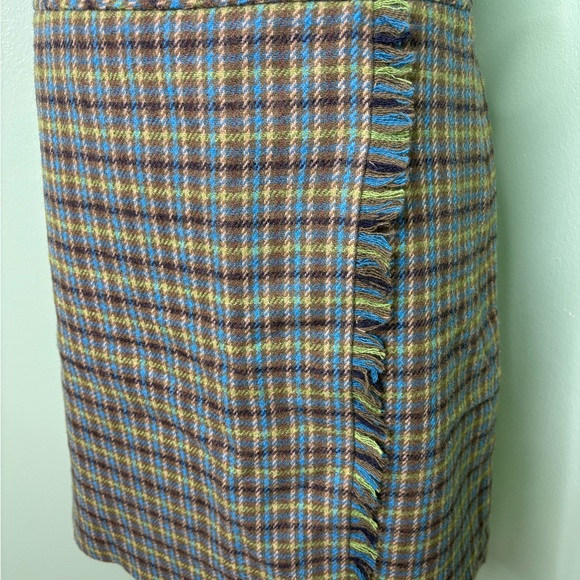 Talbots Green and Blue Plaid Pencil Skirt - Picture 4 of 10